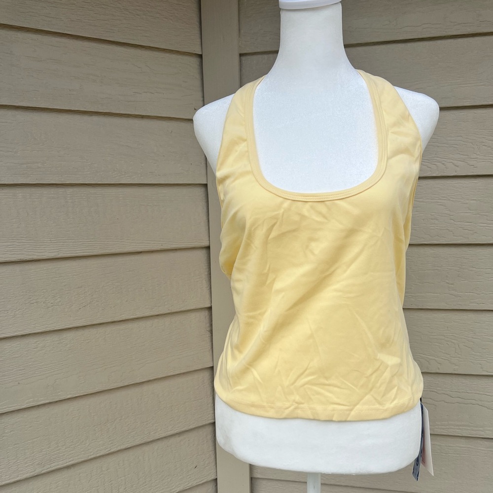 E746 NWT Cider Yellow Halter Top